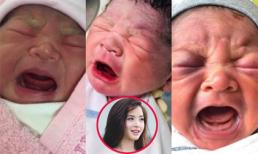 Hải Băng đăng ảnh ba con khi mới chào đời và đố fan 'tìm nét khác nhau'