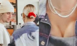 Justin Bieber bị bắt gặp “dán mắt” vào vòng 1 được chèn ép quá mức của bà xã 