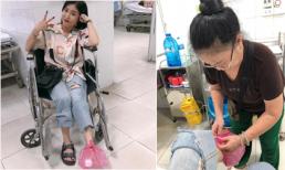 MC Hoàng Linh bị tai nạn lật ngón chân, phải nhập viện và ngồi xe lăn