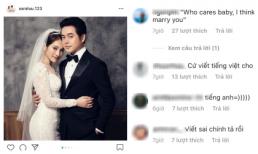 Viết một câu tiếng Anh nói về hạnh phúc sau hôn lễ, Sara Lưu bị cư dân mạng chê cười vì sai chính tả