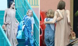 Chỉ đi mua sắm cùng con gái, Angelina Jolie được ví như nữ thần Hy Lạp gợi cảm 