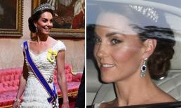 Vắng em dâu, Kate xúng xính váy hiệu, đeo bông tai kim cương trong yến tiệc đón Tổng thống Trump nhưng lại gây phản ứng trái chiều 