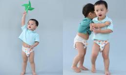 Mặc bỉm nghịch chong chóng, cặp song sinh của 'mỹ nhất đẹp nhất Thái Lan' gây sốt toàn mạng xã hội