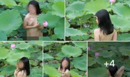 Khoả thân ngâm mình dưới đầm sen để chụp ảnh, cô gái trẻ bị dân mạng chỉ trích gay gắt