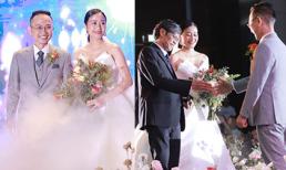 Đám cưới MC Phí Linh: Chú rể hạnh phúc nắm tay cô dâu tiến vào lễ đường