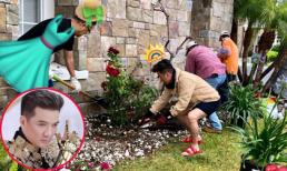 Đằng sau hình ảnh 'Ông hoàng', Đàm Vĩnh Hưng cũng có lúc giản dị khi tự trồng cây trong biệt thự tại Mỹ