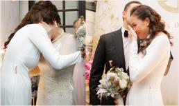 MC Phương Mai nghẹn ngào bật khóc trong ngày lên xe hoa với chồng Tây