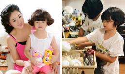 Có mẹ là người nổi tiếng, con gái Thúy Nga vẫn phải làm việc nhà thay vì được ngồi chơi game