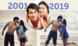 Vợ chồng 'ông trùm' Cha In Pyo tái hiện nụ hôn lãng mạn trên biển sau 18 năm