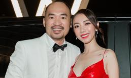 Thu Trang sexy 'ngộp thở', lộng lẫy váy đỏ bên cạnh ông xã Tiến Luật