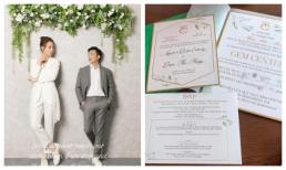 Lộ thiệp cưới cùng ngày giờ rõ ràng của hôn lễ Cường Đô La và Đàm Thu Trang