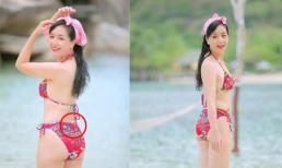 Diện bikini gợi cảm nhưng nghệ sĩ Chiều Xuân bị soi chưa xé mác quần