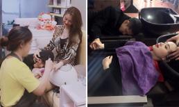 Linh Chi đăng ảnh Lâm Vinh Hải gục đầu vào đùi khi vợ làm nail, dân mạng tố 'làm màu', bắt chước Tâm Tít