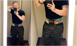 Thời trang 'chất chơi' của ông bầu Vũ Khắc Tiệp, diện mốt quần tụt lộ quần trong 7 sắc cầu vồng