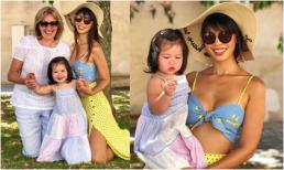 Hà Anh lần đầu cùng con gái sang thăm bố mẹ chồng, hành động của ông bà khiến cô bất ngờ