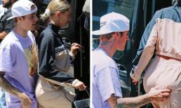 Giữa thanh thiên bạch nhật, Justin Bieber lộ thói hư hỏng khi 'sàm sỡ' vòng ba của vợ
