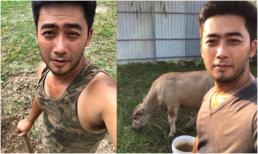 Hình ảnh diễn viên Bảo Anh về quê chăn trâu, cuốc ruộng 'gây sốt' dân mạng