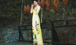 Á hậu Cao Mộng Thu Huyền dịu dàng huyền ảo trong tà áo dài Việt Hùng