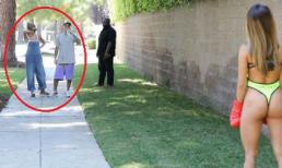 Đang đi với vợ, Justin Bieber bất ngờ bị gái siêu vòng ba “khiêu khích” giữa đường 