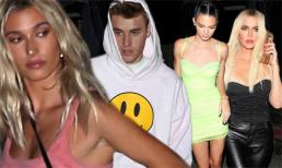 Cùng vợ đi dự tiệc đêm, bóng tối vẫn không che mờ được gương mặt nhiều mụn, kém sắc của Justin Bieber