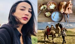 Ngọc Diễm học làm trà sữa, cưỡi lạc đà ở Mông Cổ