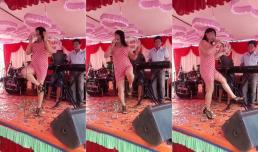 Nhảy sung sập cả sân khấu đám cưới, chị gái vẫn quẩy 'Con bướm xuân' hết mình