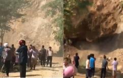 Lai Châu: Đứng xem núi lở, hàng chục người suýt bị đất đá chôn vùi