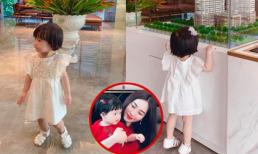 Lâu lâu mới xuất hiện, ái nữ nhà Đặng Thu Thảo ngày càng xinh xắn, biết đủ trò mẹ chạy theo không kịp