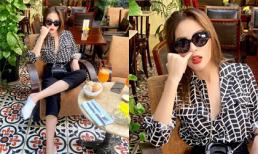 Tự tin khoe cá tính, Hoa hậu Kỳ Duyên vô tư ngoáy mũi khi đi uống cà phê ở quán sang chảnh