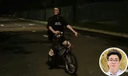 Fan bắt gặp Bùi Anh Tuấn mặc đồ giản dị, vừa đạp xe vừa bóp còi giữa đêm