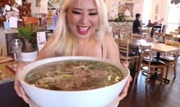 Gái xinh chinh phục thử thách ăn bát phở 'siêu to khổng lồ' trong chưa đầy 20 phút