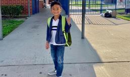 Ngày đầu đến trường, con trai Thanh Thảo không được cô cho vào lớp vì lí do đáng yêu