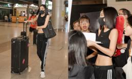 Diện áo crop-top để lộ vòng eo con kiến tại sân bay, Bích Phương 'lầy lội' tiết lộ bí quyết giảm cân