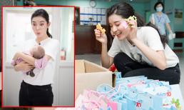 Á hậu Huyền My bình thản đi từ thiện sau scandal ‘trên trời rơi xuống’