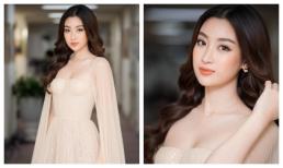 Gắn bó với mái tóc ngắn đã lâu, Đỗ Mỹ Linh bất ngờ xuất hiện cùng mái tóc dài thướt tha đi trao giải