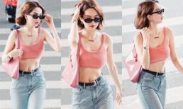 Ngọc Trinh lại mê hoặc ánh nhìn với style khỏe khoắn khoe vòng eo con kiến ở sân bay