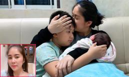 Con trai Lê Phương cư xử cực tình cảm, ra dáng anh cả sau khi mẹ sinh em bé