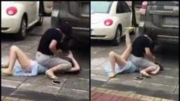 Vô tình gặp 'tiểu tam' trên đường, 'chính thất' lao vào đánh ghen kinh hoàng
