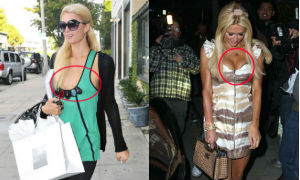 Ngực Paris Hilton bỗng phẳng đét 