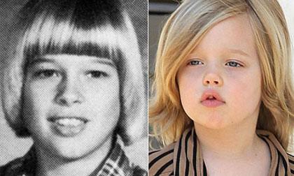 Bé Shiloh giống Brad Pitt hồi nhỏ như đúc
