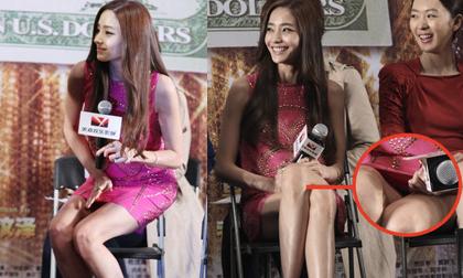 Mỹ nhân Trung Hàn lúng túng vì váy ngắn