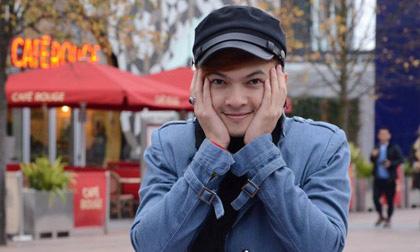 Nam Cường co ro vì lạnh ở London