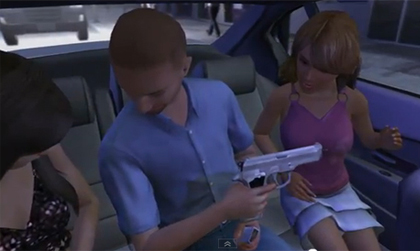 Vụ nghịch súng của Adriano được dựng hoạt hình