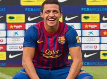 Những hình ảnh đầu tiên về Alexis Sanchez trong màu áo Barcelona