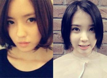 Hyomin (T-ara) và IU rủ nhau... xuống tóc
