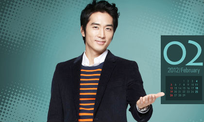 Ngắm thỏa thích sao Hàn trên lịch tháng 2/2012