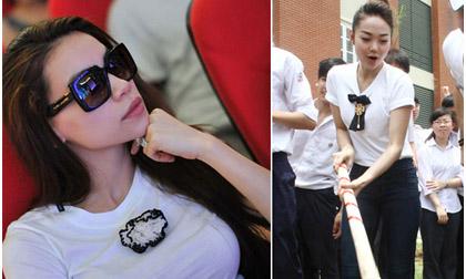 Diện áo thun tối giản khoe dáng xinh như sao