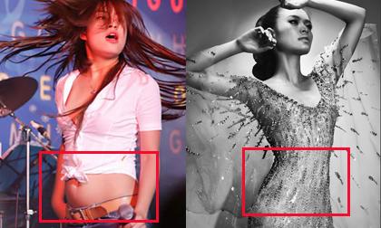 'Lật tẩy' vòng eo thật của sao Việt (P1)