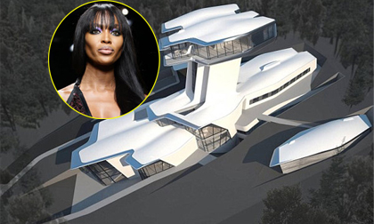 Naomi Campbell được tặng nhà hình phi thuyền