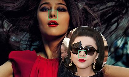 Phạm Băng Băng "vẹo mũi" vì photoshop